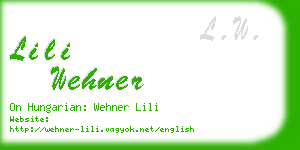 lili wehner business card